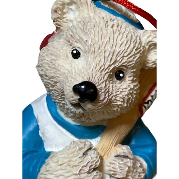 Avon 1998 Sports Baseball Polar Bear Hanging Ornament - Picture 3 of 10